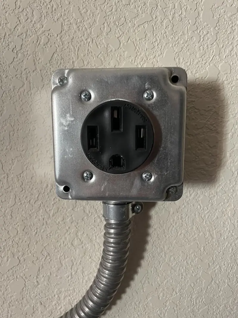 NEMA 14-50 outlet installed for Electrical Panel Upgrade in West Fargo